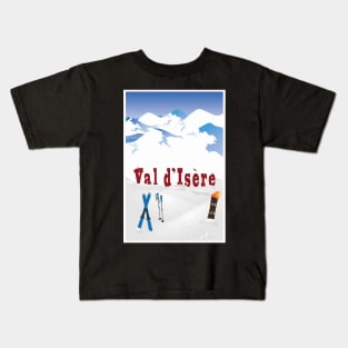 Ski Val d’Isere, French Alps, Ski Poster Kids T-Shirt